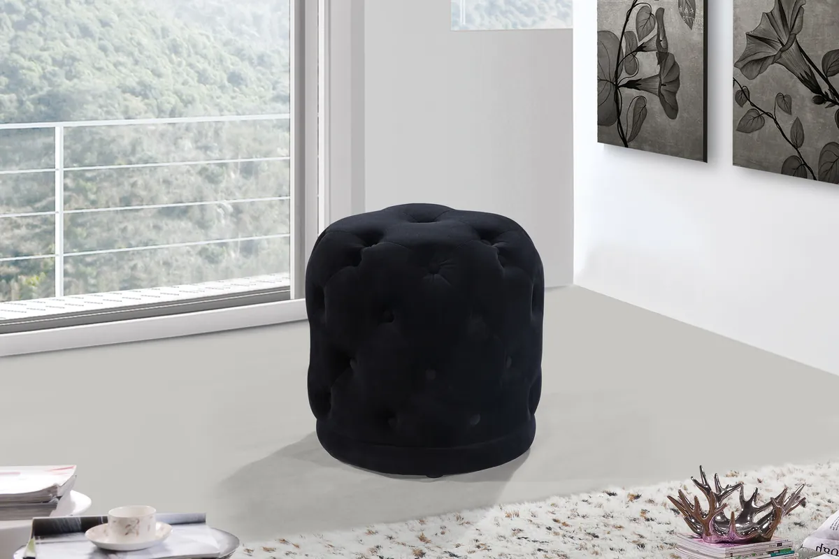 Harper - Ottoman / Stool - Black - View 2