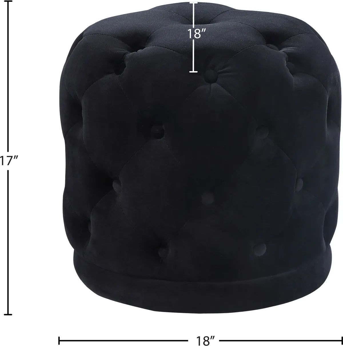 Harper - Ottoman / Stool - Black