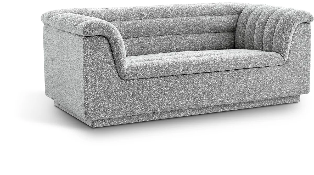 Cascade - Boucle Loveseat - Gray