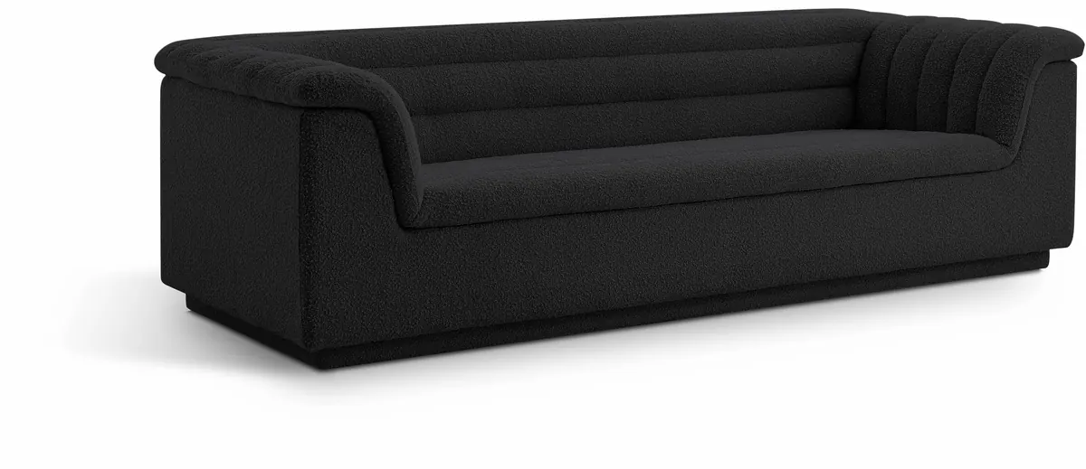 Cascade - Boucle Sofa - Black