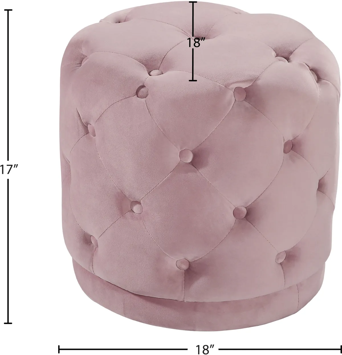 Harper - Ottoman / Stool - Pink