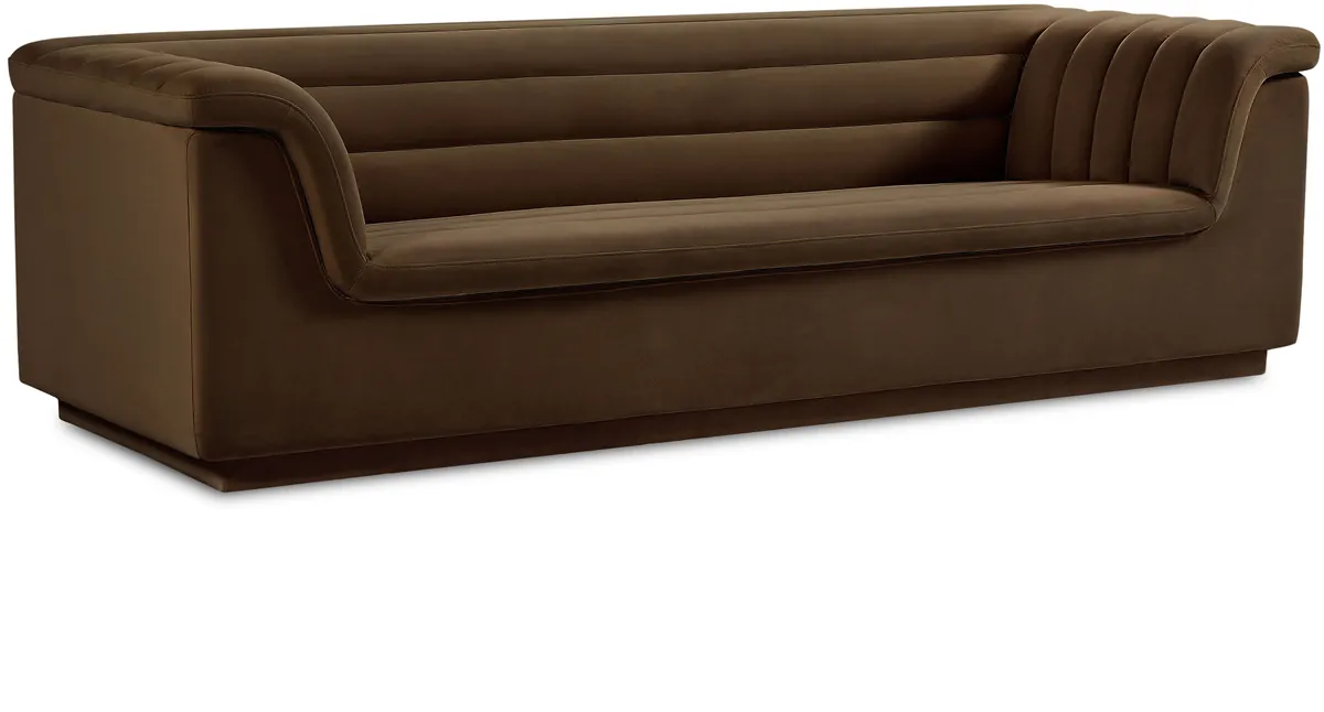 Cascade - Velvet Sofa - Brown