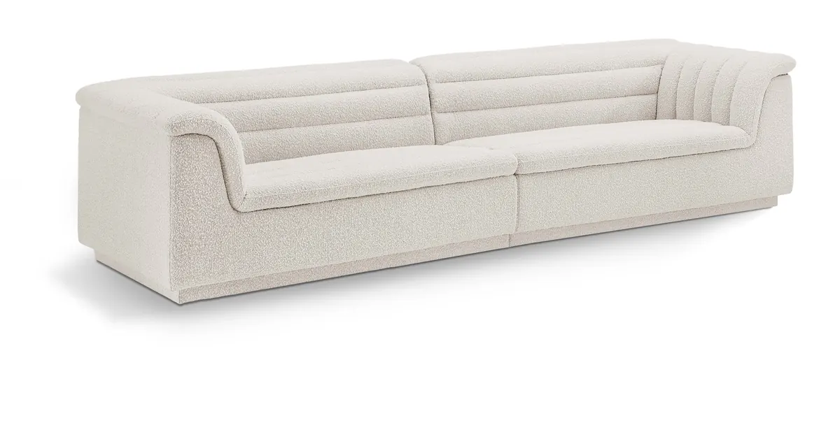 Cascade - Boucle Modular Sofa - Cream