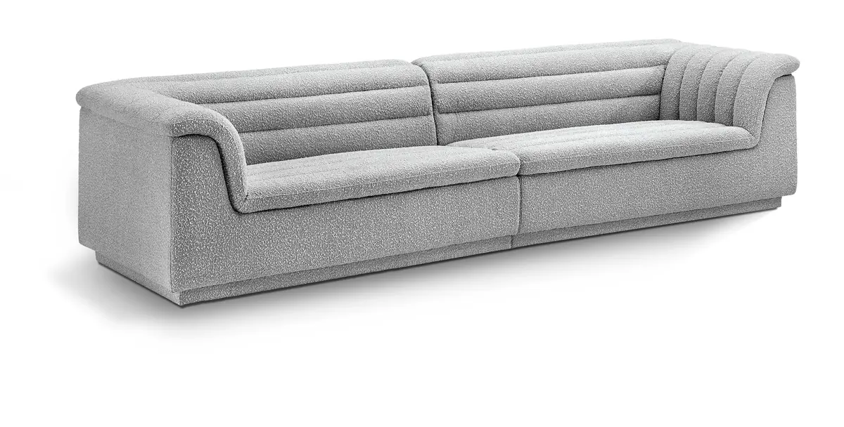 Cascade - Boucle Modular Sofa - Gray