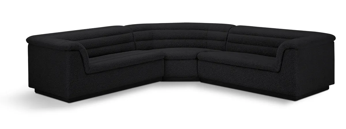 Cascade - Boucle Modular Sectional - Black