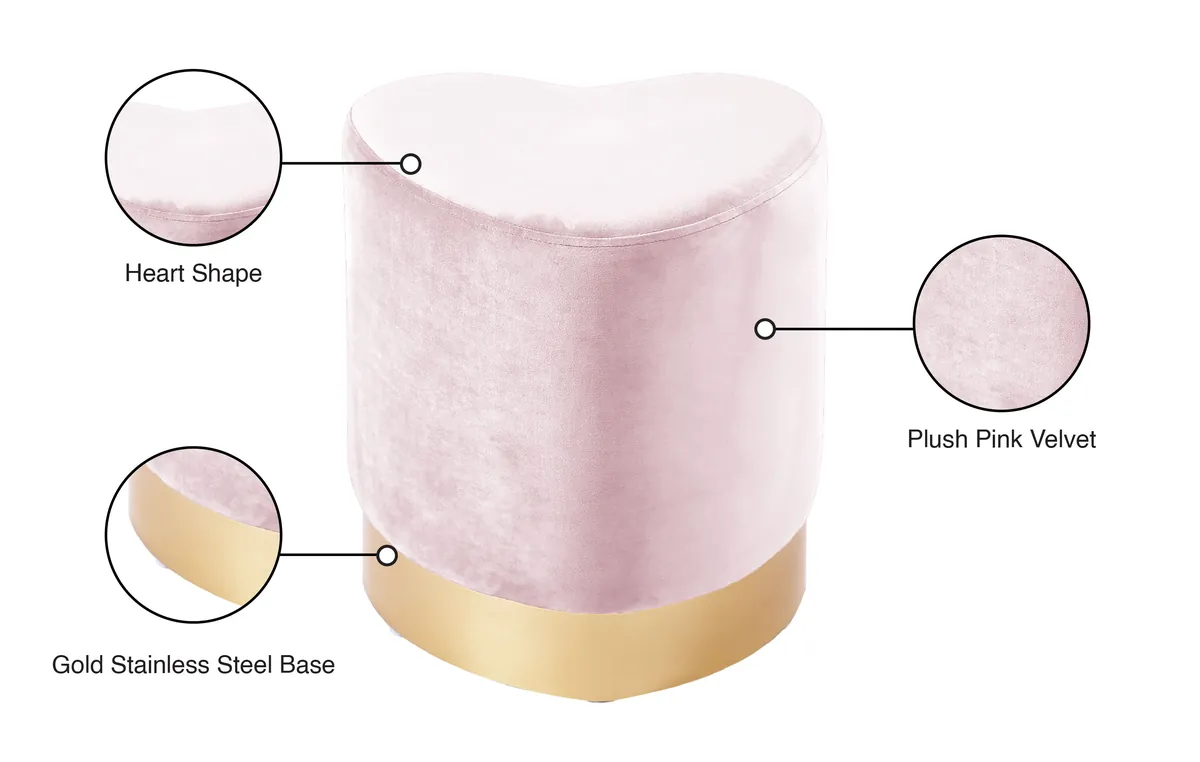 Heart - Ottoman / Stool - Pink