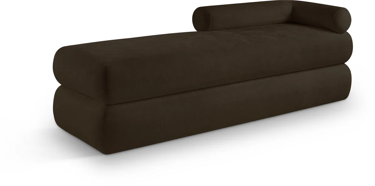 Kennedy - Chenille Bench - Brown