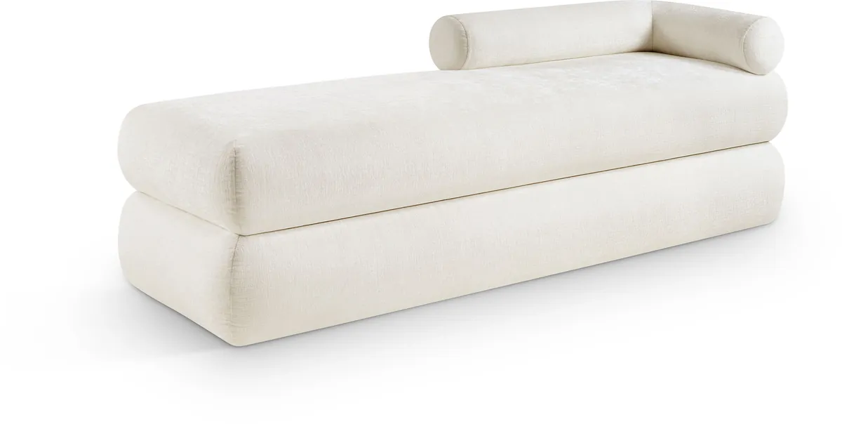 Kennedy - Chenille Bench - Cream