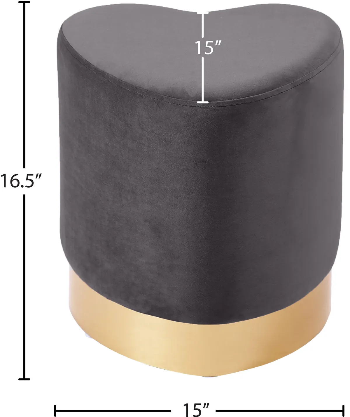 Heart - Ottoman / Stool - Gray