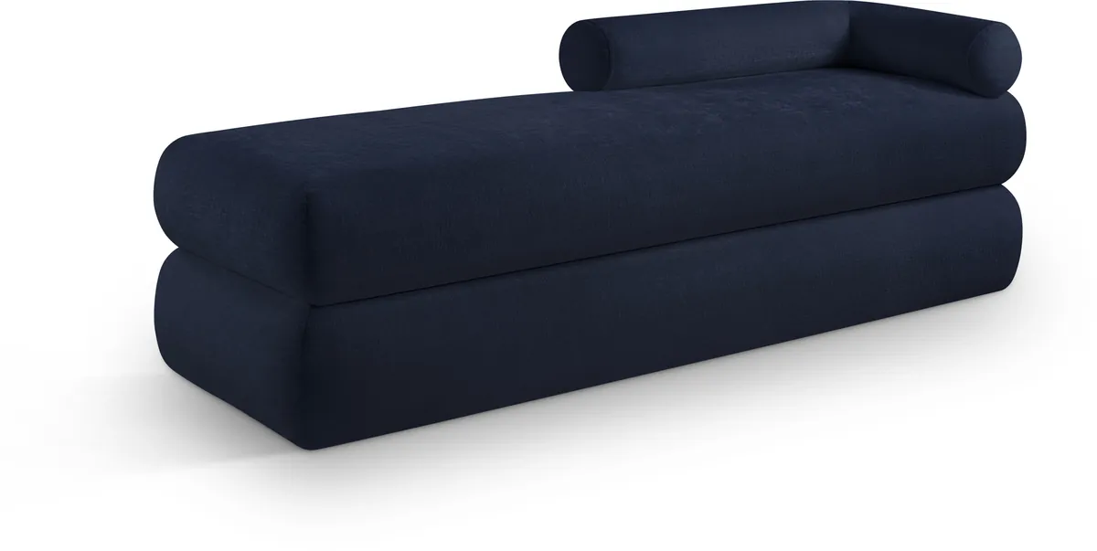 Kennedy - Chenille Bench - Navy