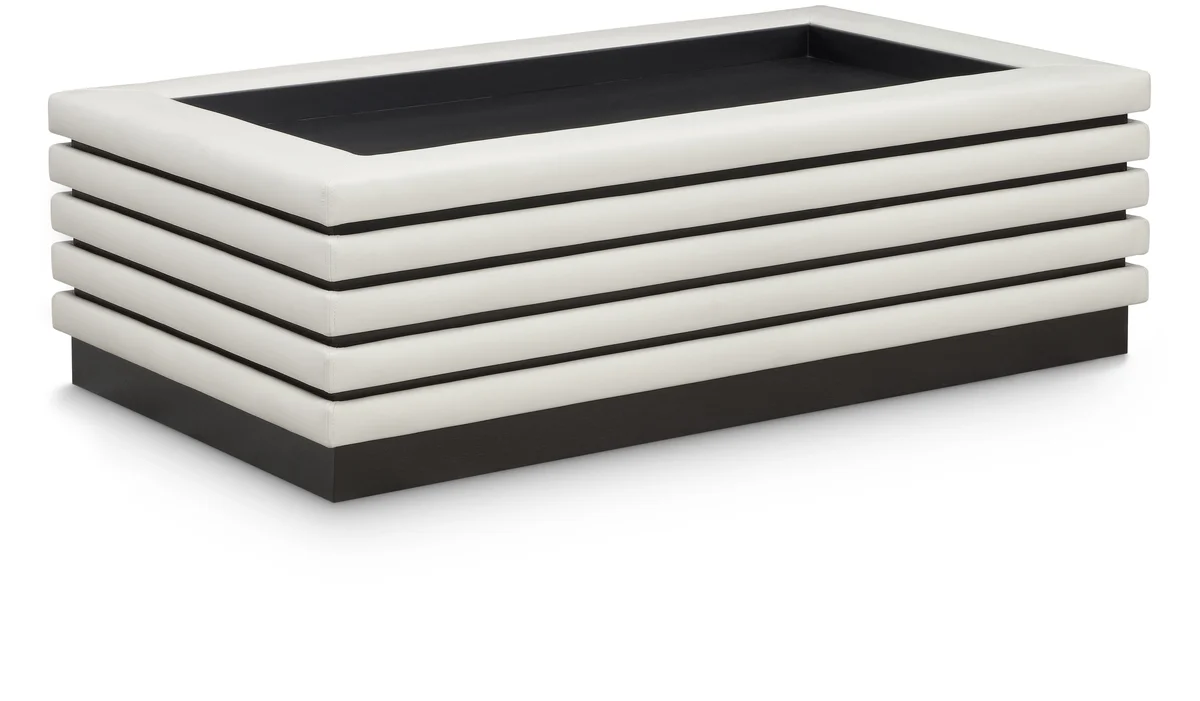 Rory - Coffee Table With Black Base - Cream