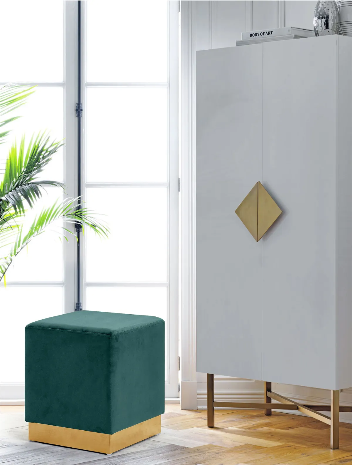 Jax - Ottoman / Stool - Green - View 2