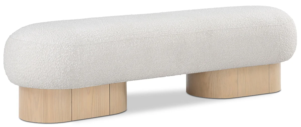 Robertson - Bench With Natural Base - Cream