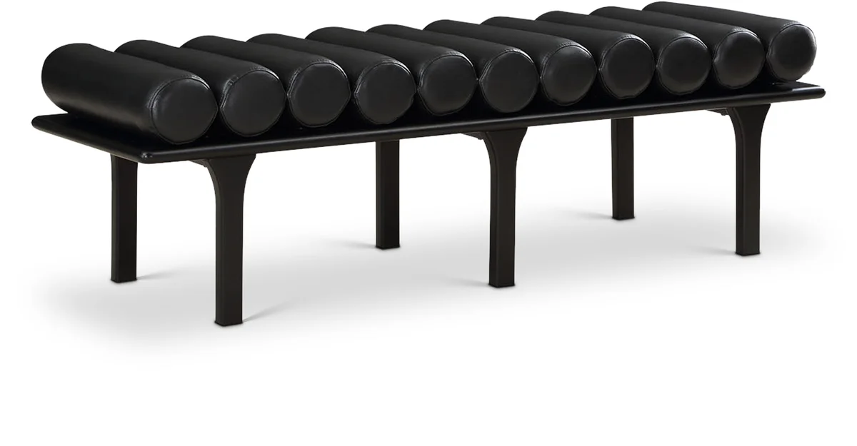 Landon - Bench With Black Base - Black