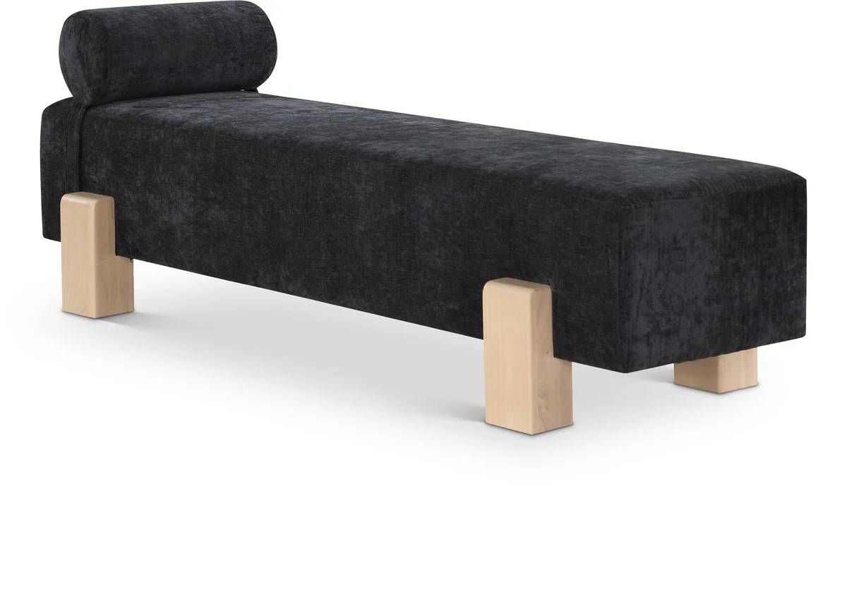 Edison - Fabric Bench - Black