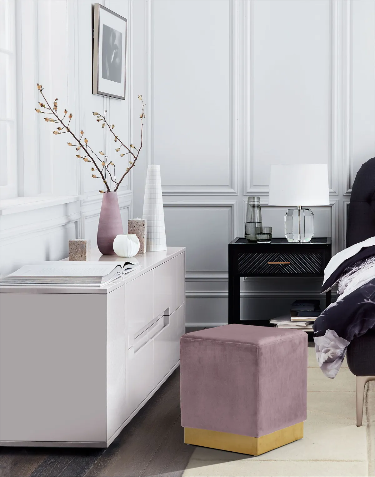 Jax - Ottoman / Stool - Pink - View 2