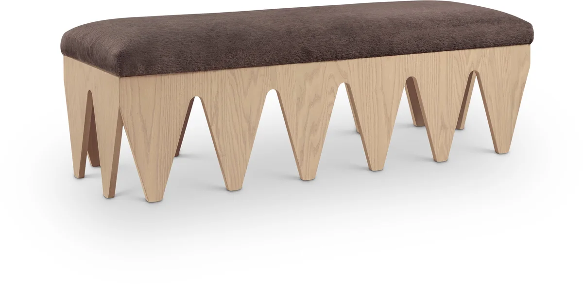 Altair - Bench With Natural Base - Brown