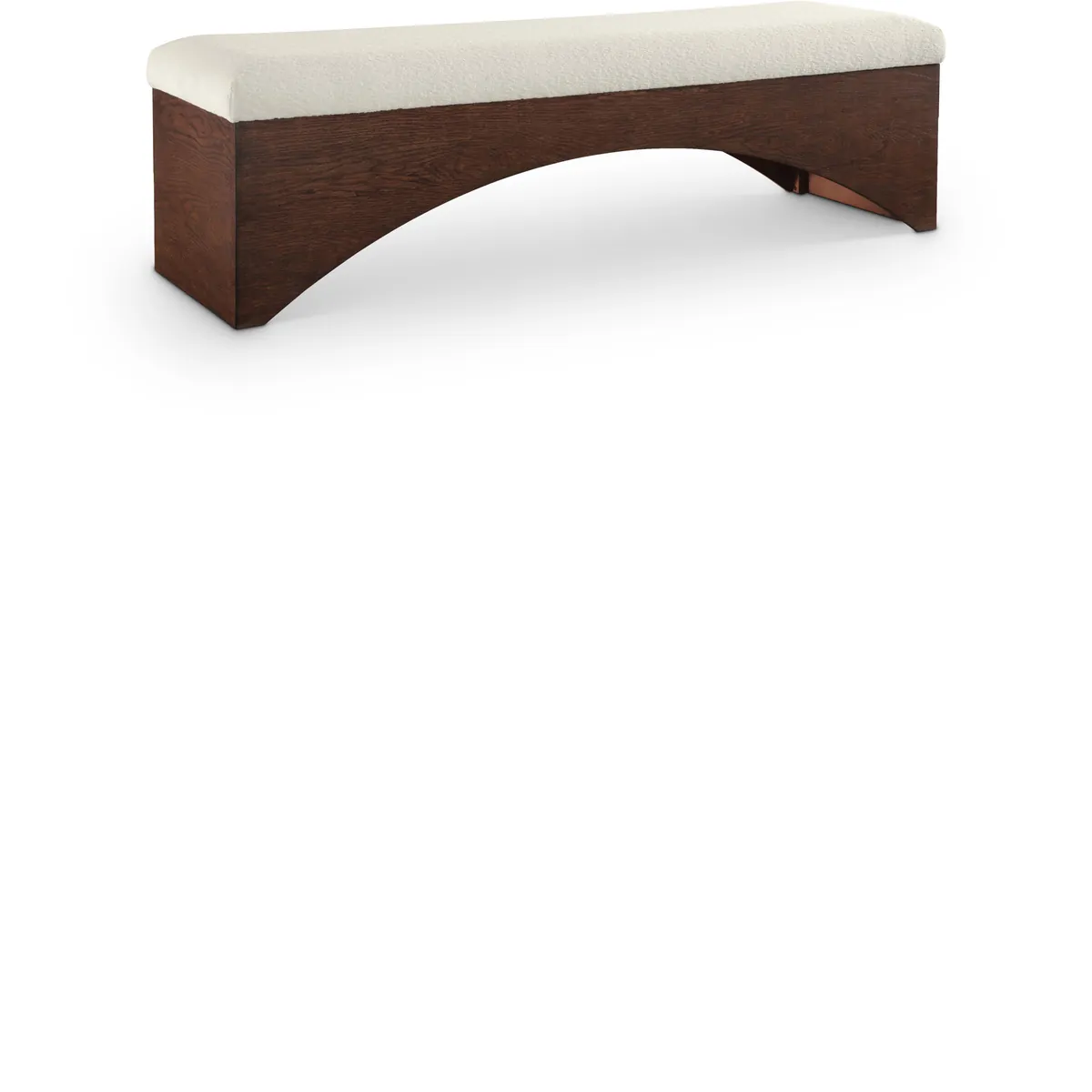Lawson - Bench With Brown Base - Cream