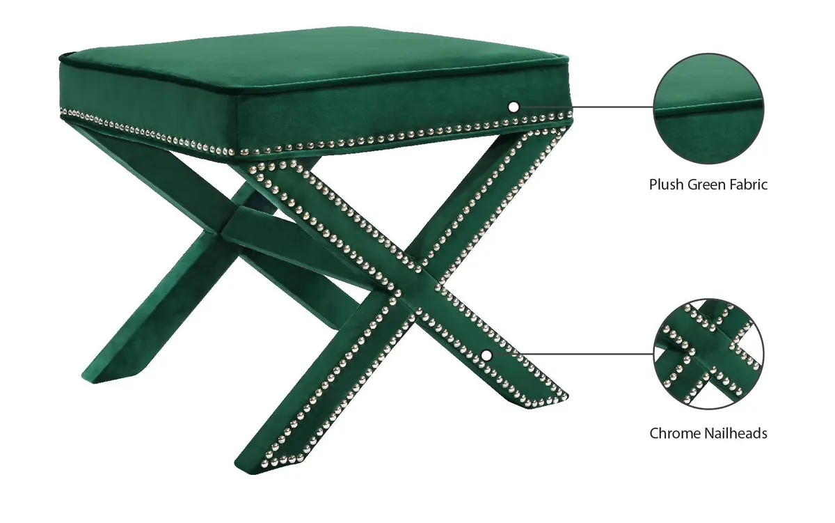 Nixon - Ottoman / Bench - Green