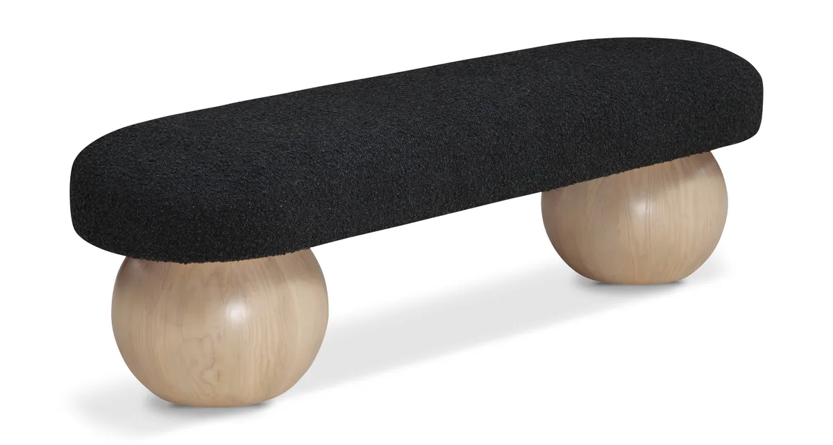 Bowie - Fabric Bench - Black