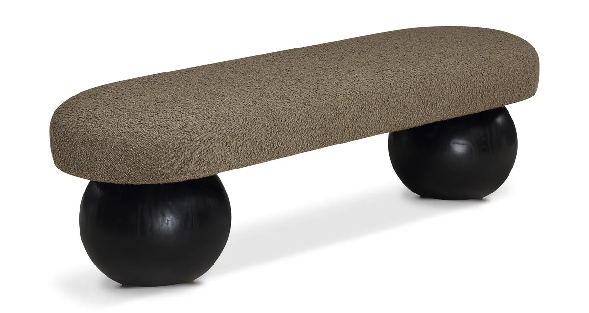 Bowie - Bench With Black Base - Olive