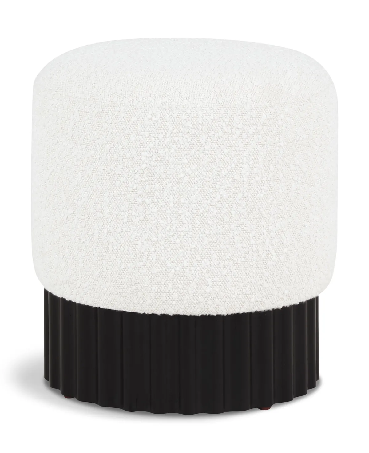 Veranda - Ottoman / Stool With Black Base - Cream