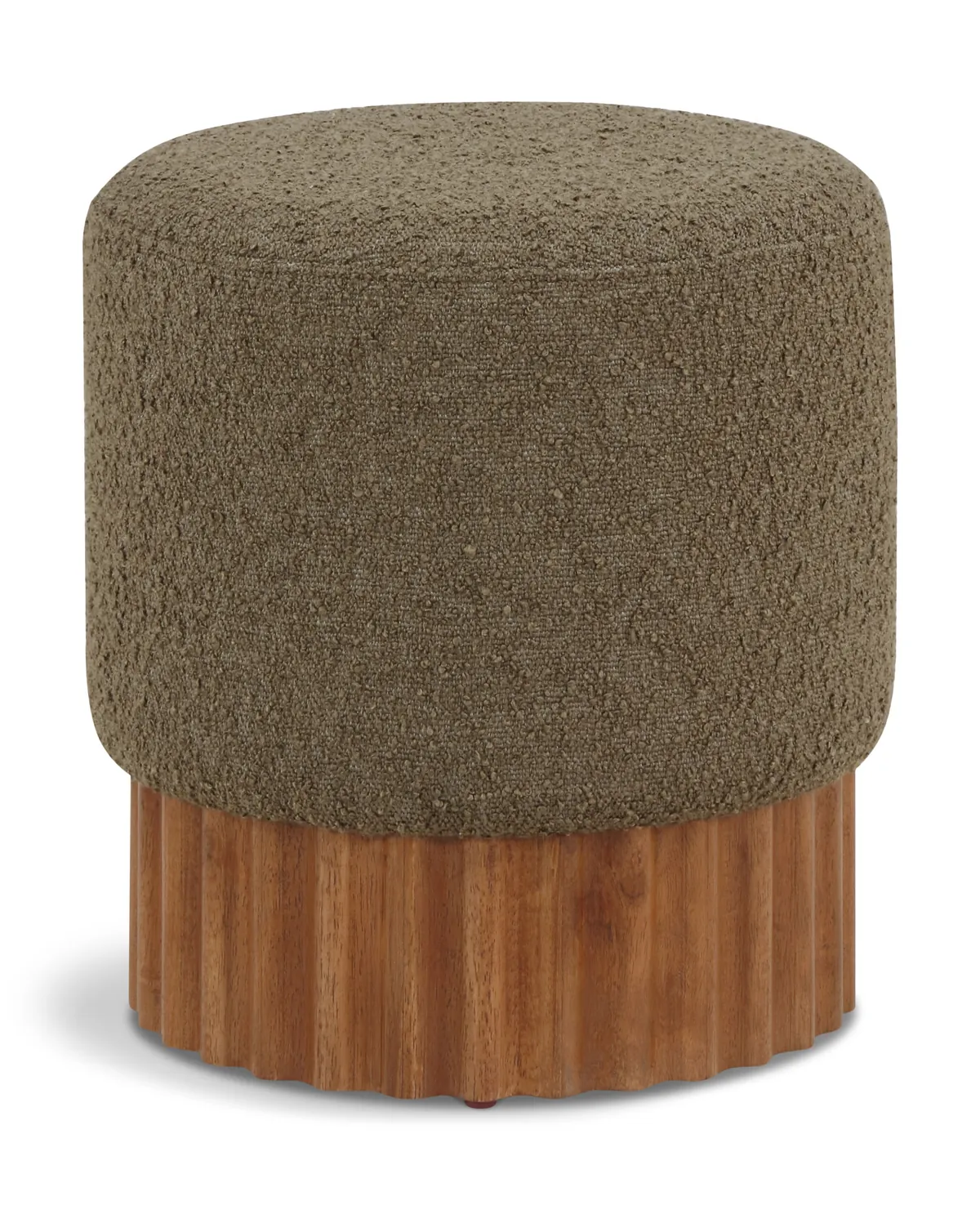Veranda - Ottoman / Stool With Brown Base - Olive