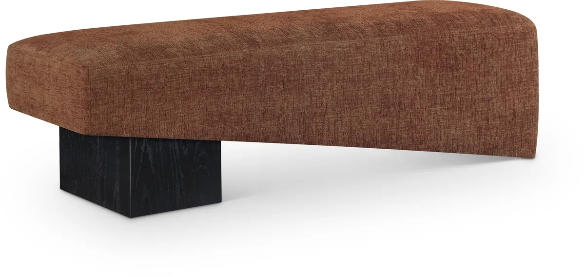 Alora - Bench With Black Base - Cognac