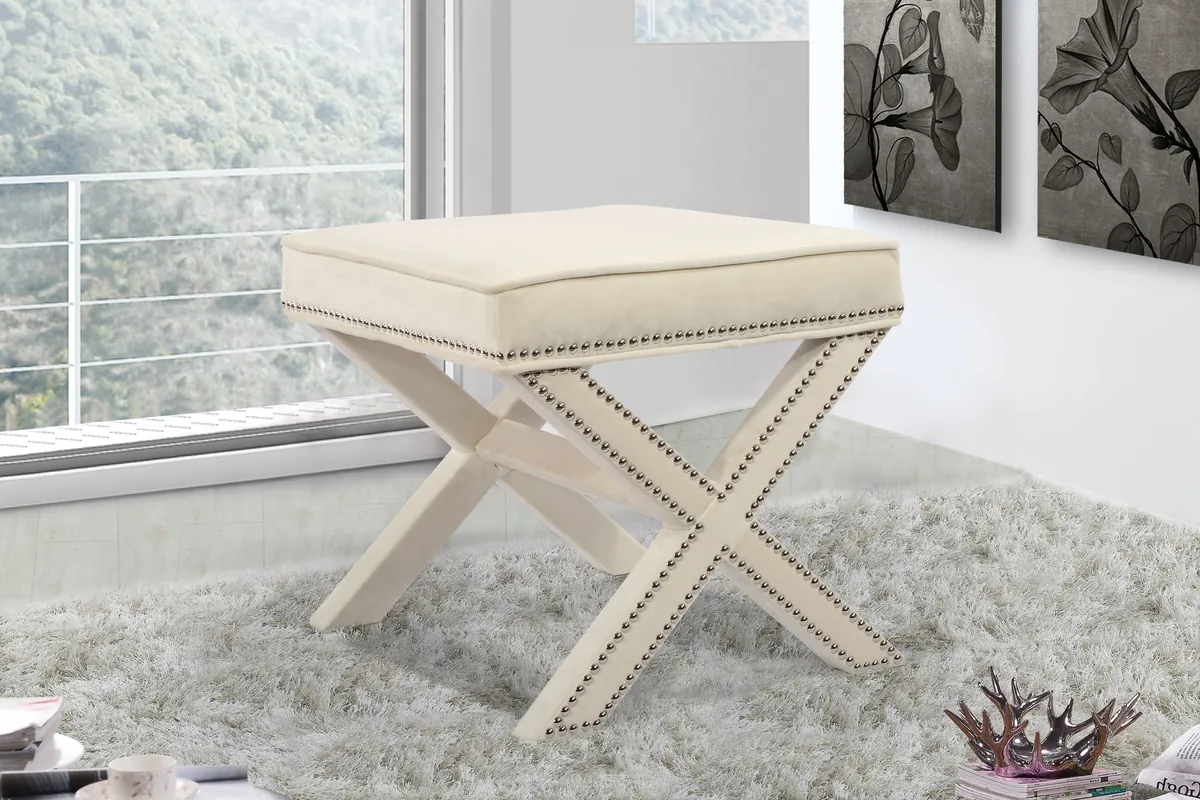 Nixon - Ottoman / Bench - Cream