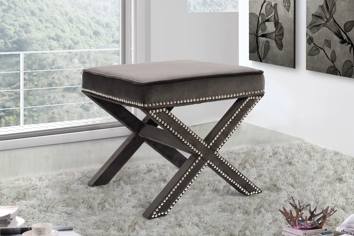 Nixon - Ottoman / Bench - Gray