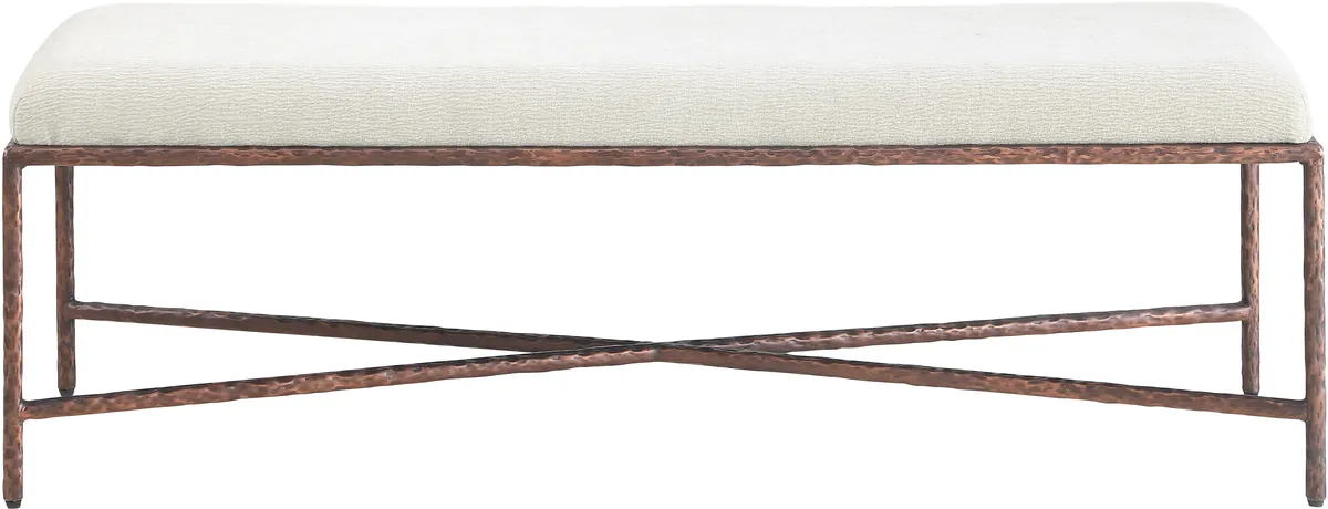 Valley - 54" Bench With Bronze Frame - Cream - View 2
