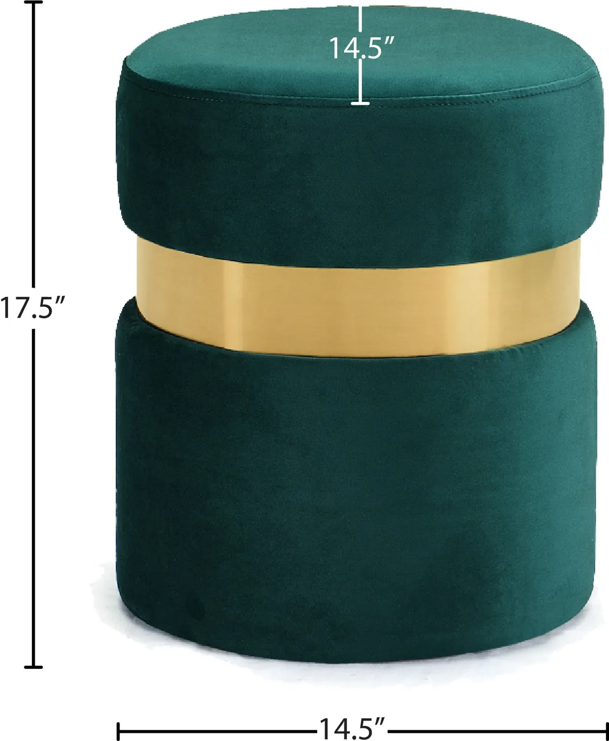 Hailey - Ottoman / Stool - Green