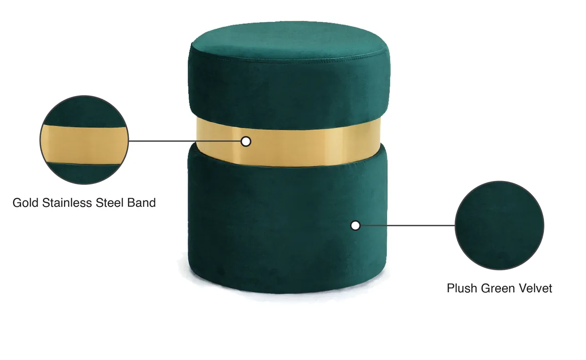 Hailey - Ottoman / Stool - Green