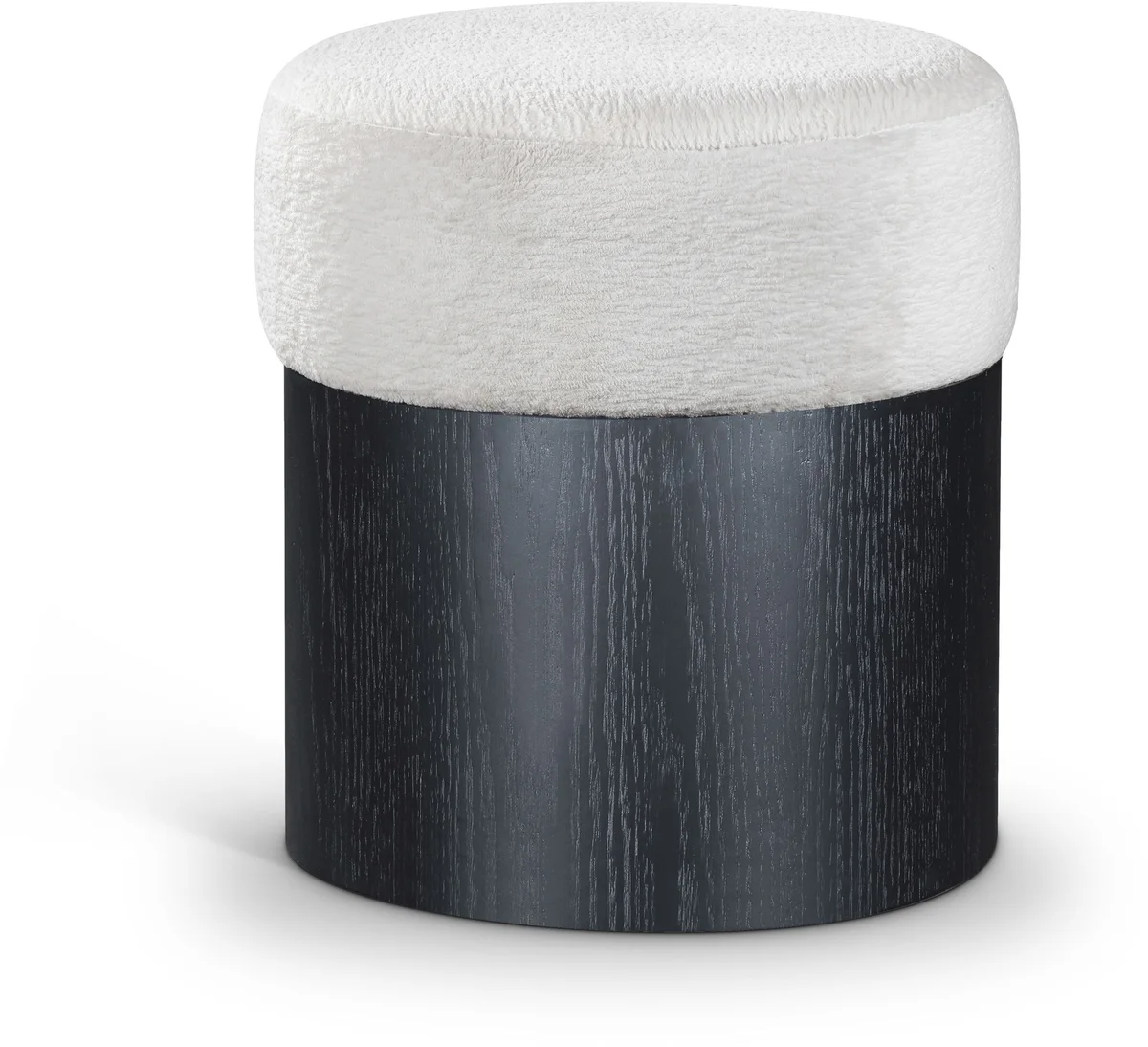 Nimes - Ottoman / Stool With Black Base - Cream