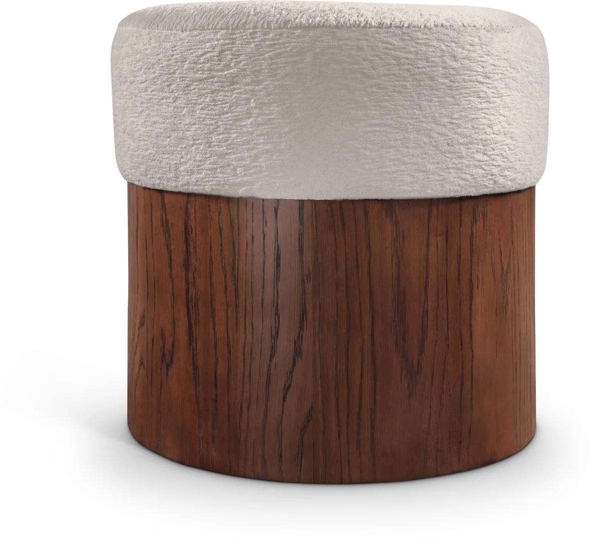 Nimes - Ottoman / Stool With Brown Base - Beige