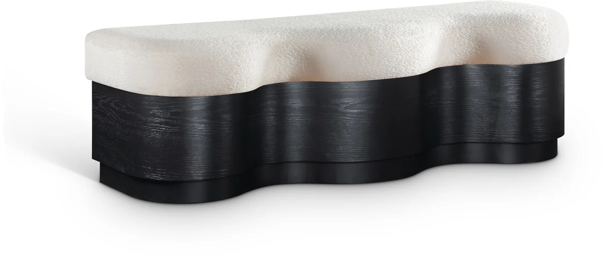 Savoy - Bench With Black Base - Cream