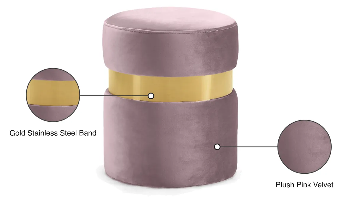 Hailey - Ottoman / Stool - Pink