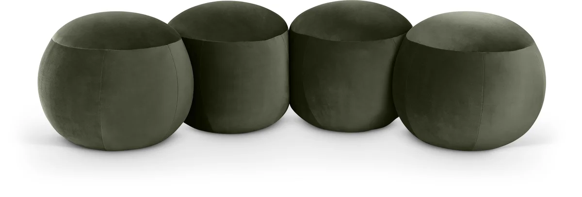 Apollo - 65" Velvet Bench - Green