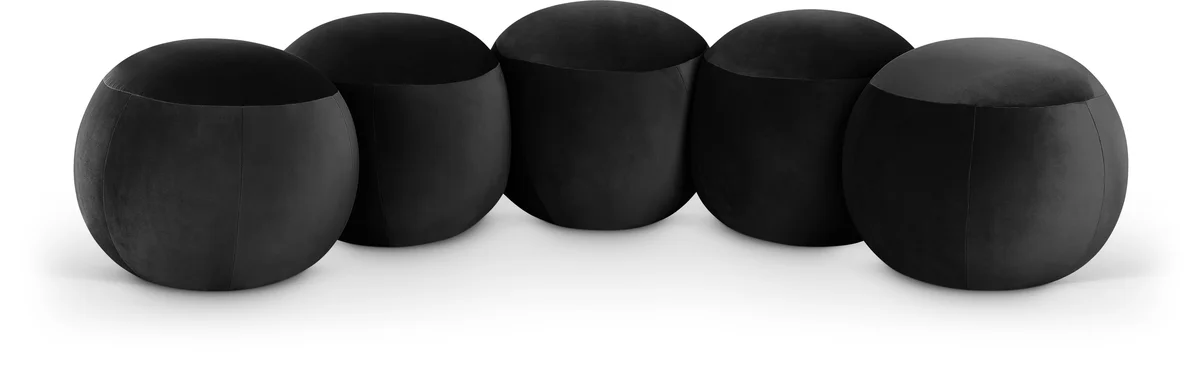 Apollo - 74.5" Velvet Bench - Black