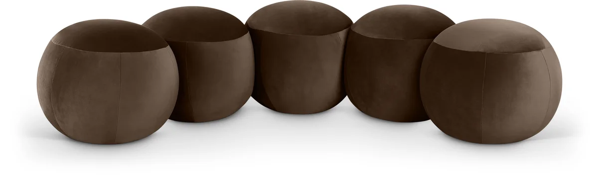 Apollo - 74.5" Velvet Bench - Brown