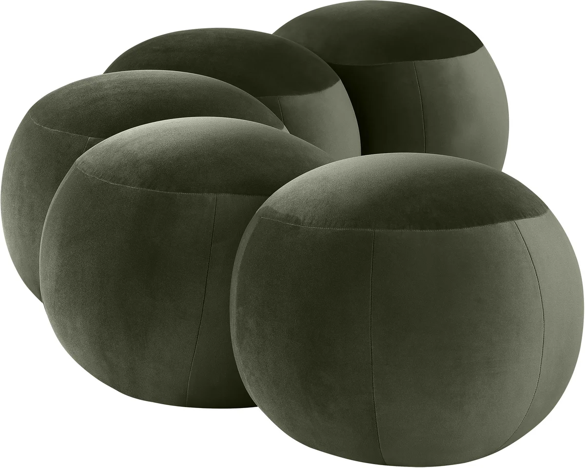 Apollo - 74.5" Velvet Bench - Green - View 2