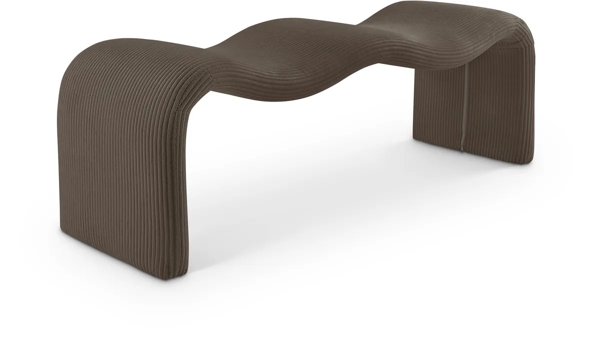 Willow - Corduroy Bench - Brown