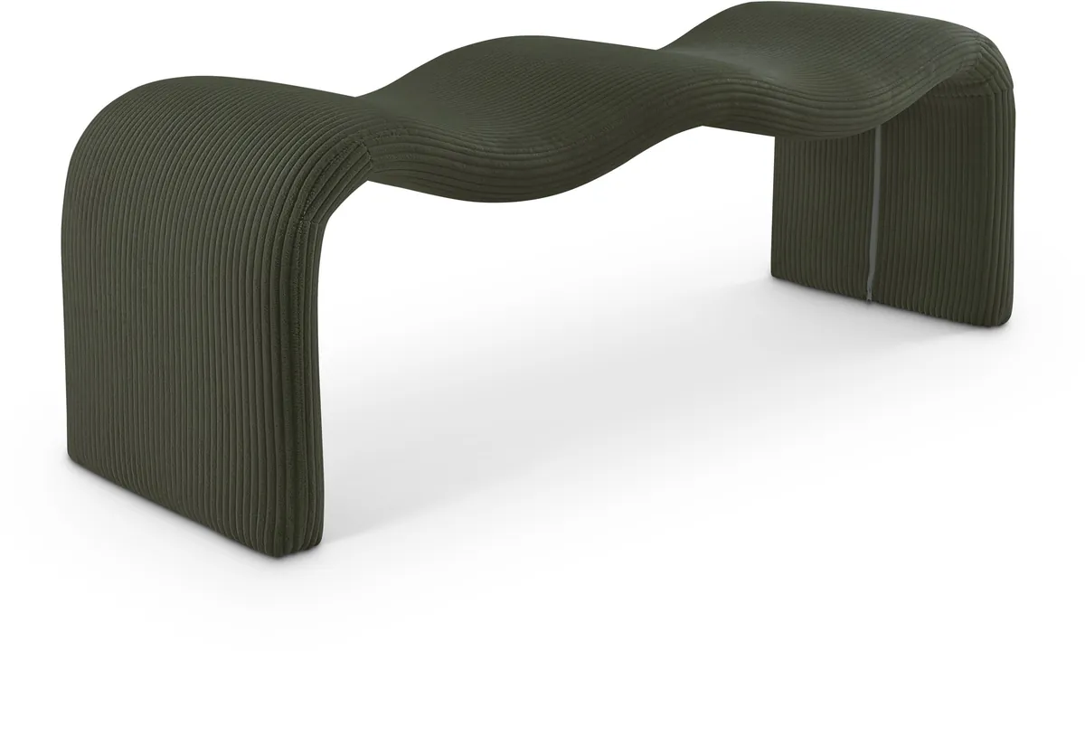 Willow - Corduroy Bench - Green