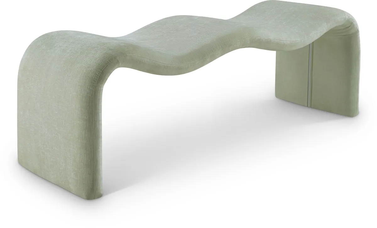 Willow - Chenille Bench - Mint