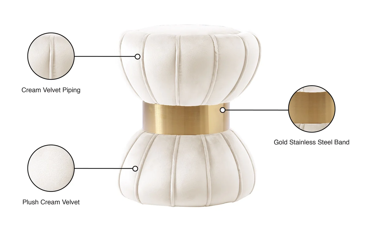 Vino - Ottoman / Stool - Cream