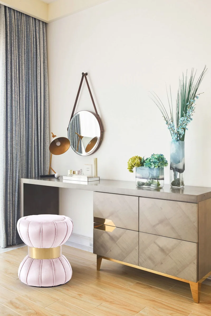 Vino - Ottoman / Stool - Pink - View 2