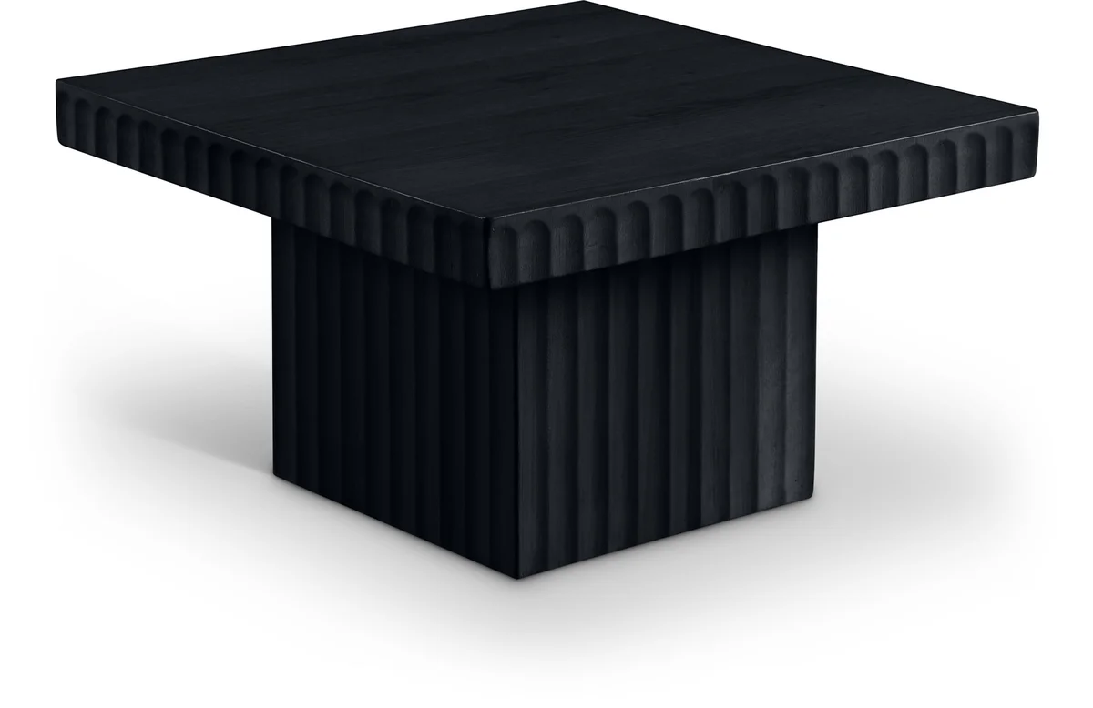 Spencer - 12" Oak Veneer Coffee Table - Black