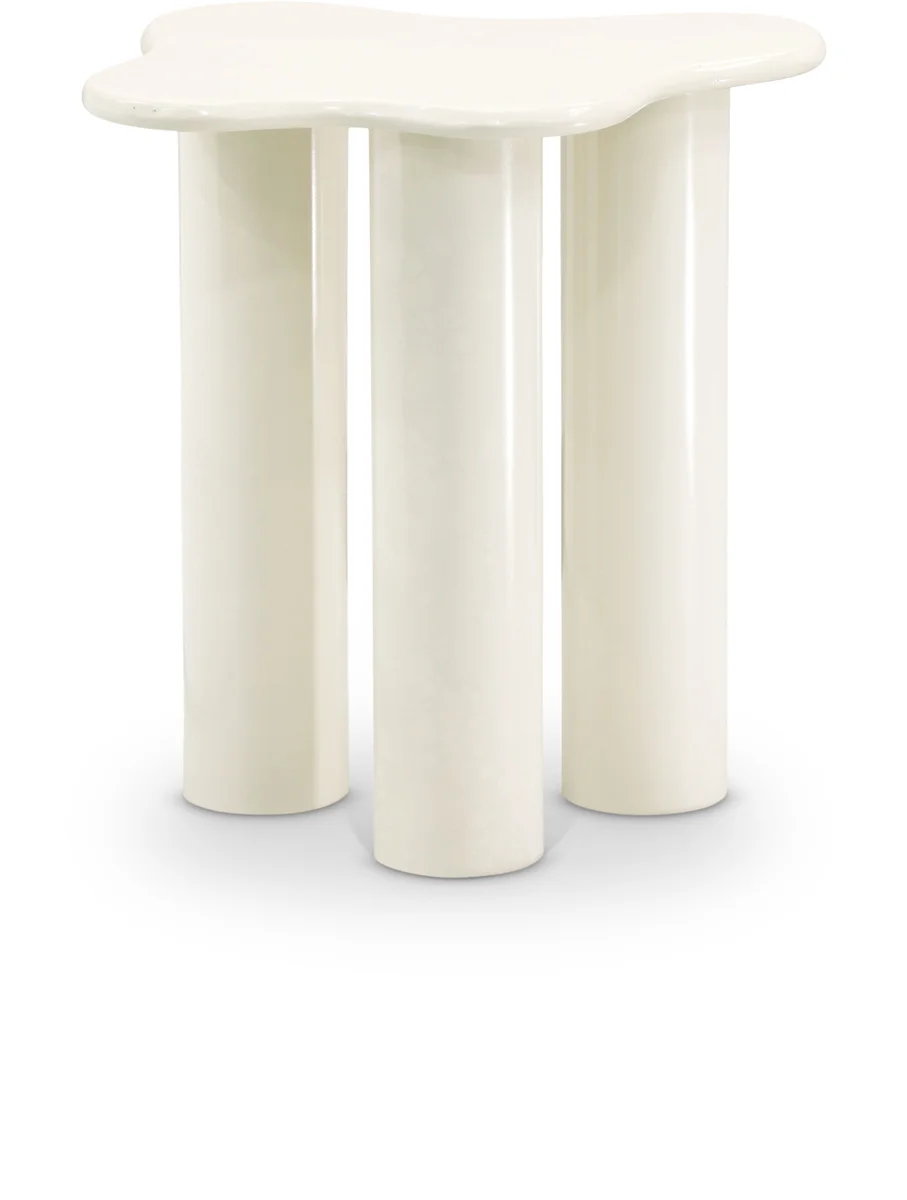 Romaine - End Table - Cream