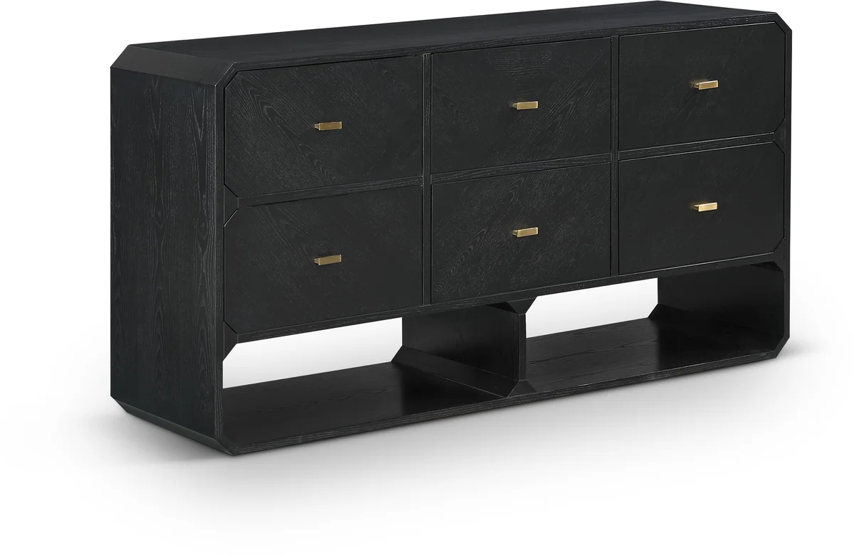 Parker - Ash Veneer Dresser - Black
