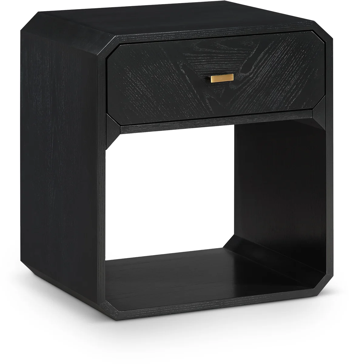 Parker - Ash Veneer Nightstand - Black